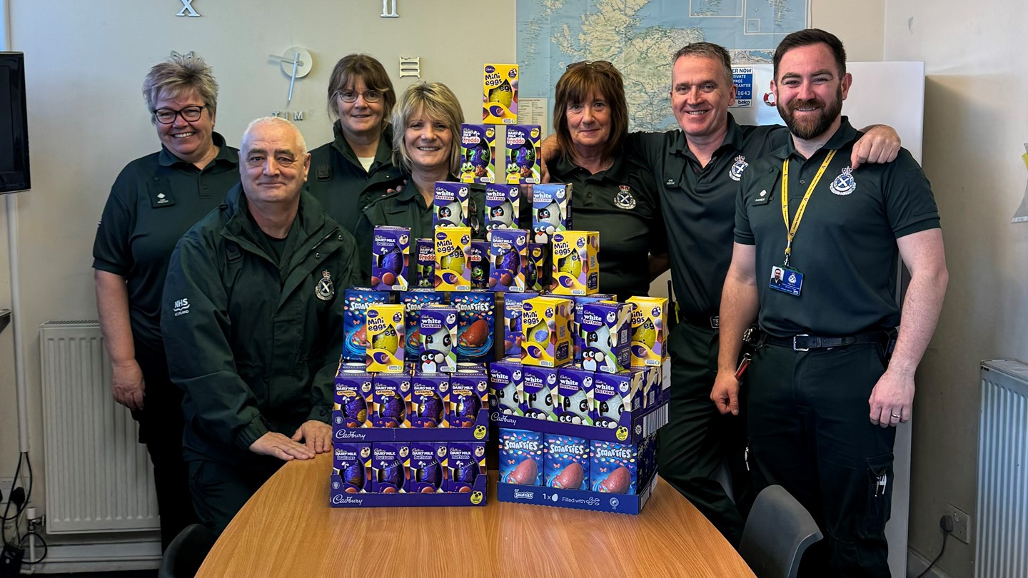 Perth staff with Easter Eggs