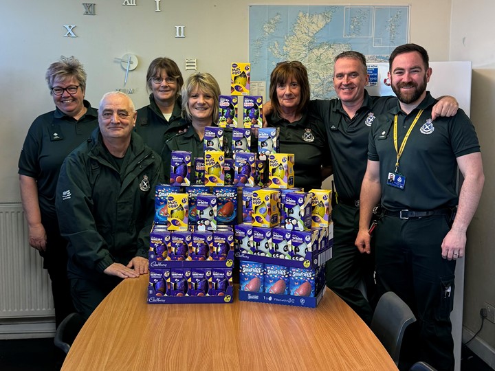 Perth staff with Easter Eggs