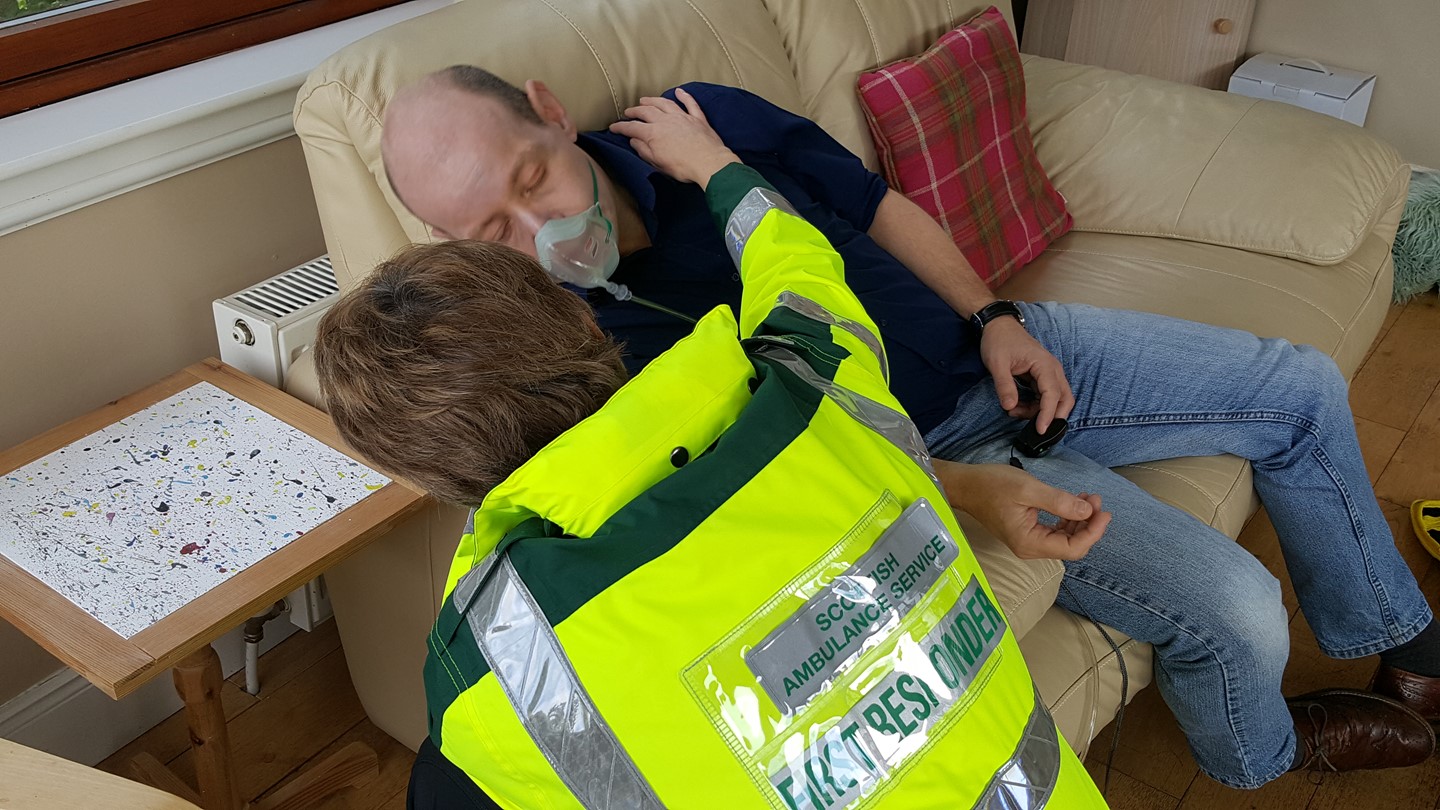 Community First Responder treats a patient