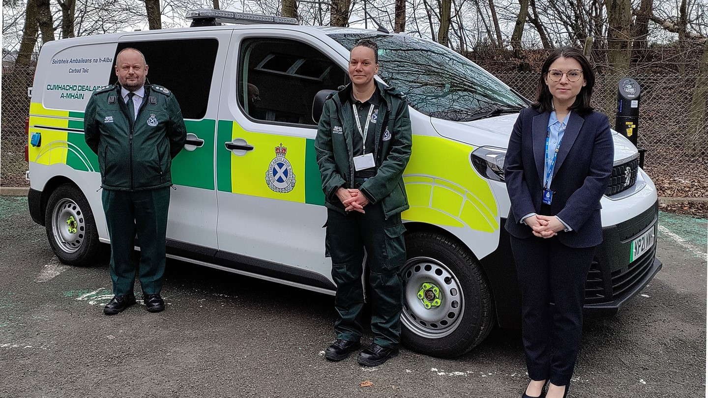 Staff next to the mental health car