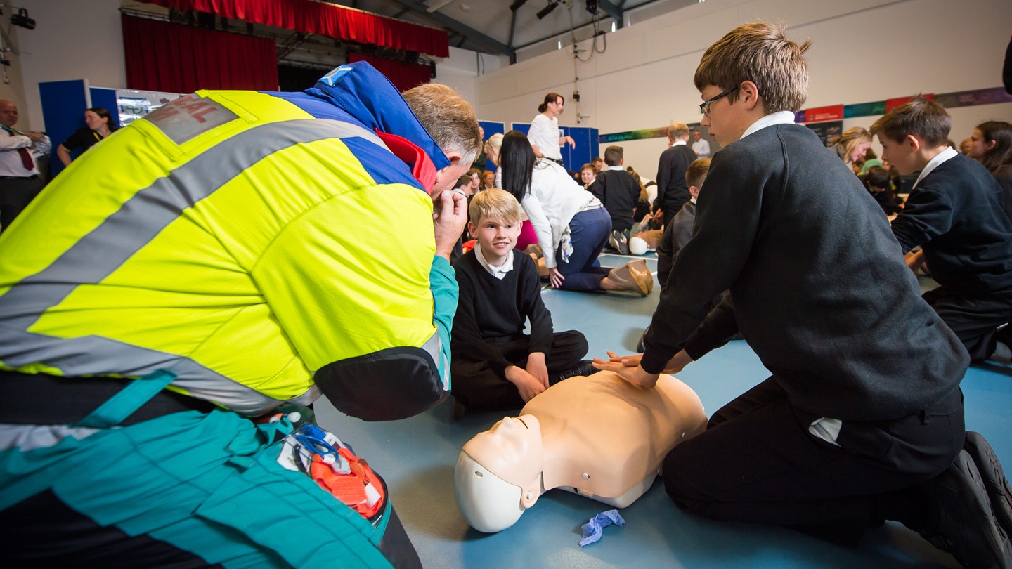 Performing CPR in schools