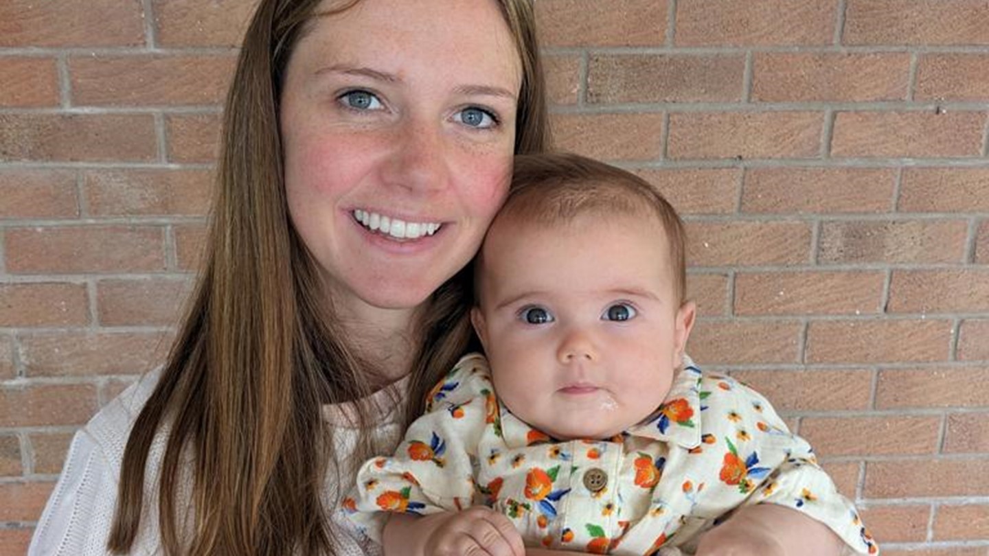 Mum Gillian with baby Lucy