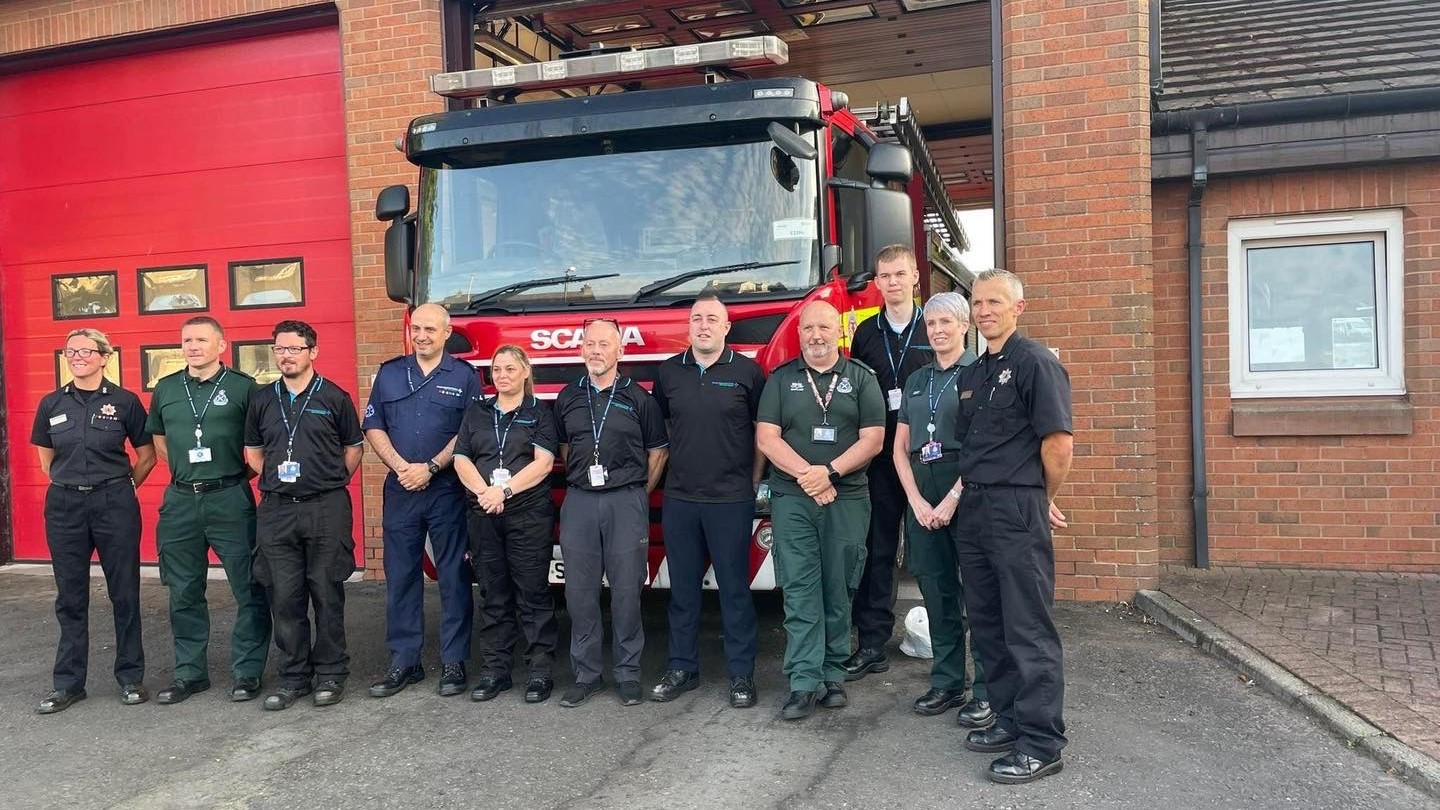 A group of eleven people including Community First Responders, SAS Community Resilience and Scottish Fire and Rescue staff