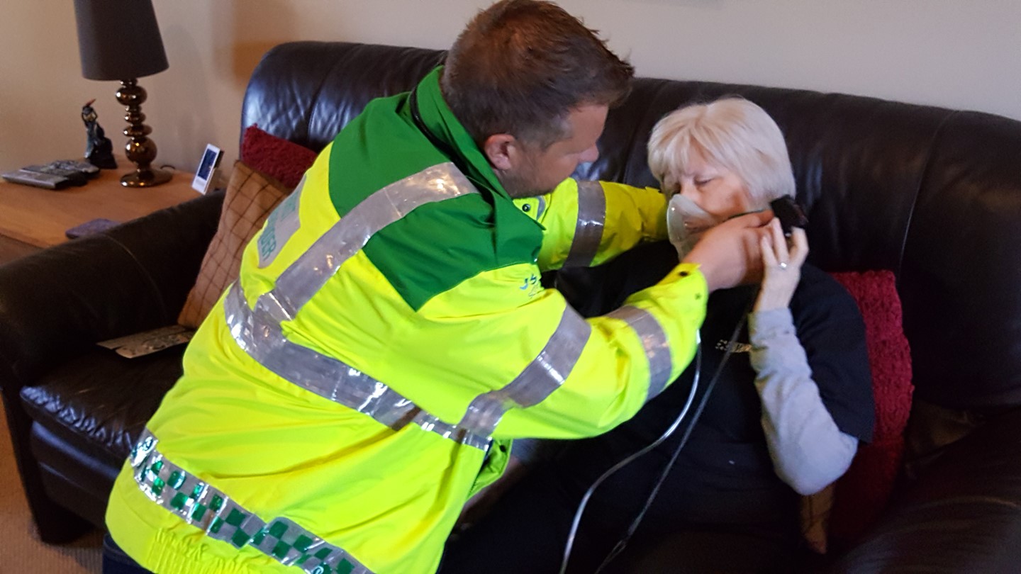 A Community First Responder treats a patient