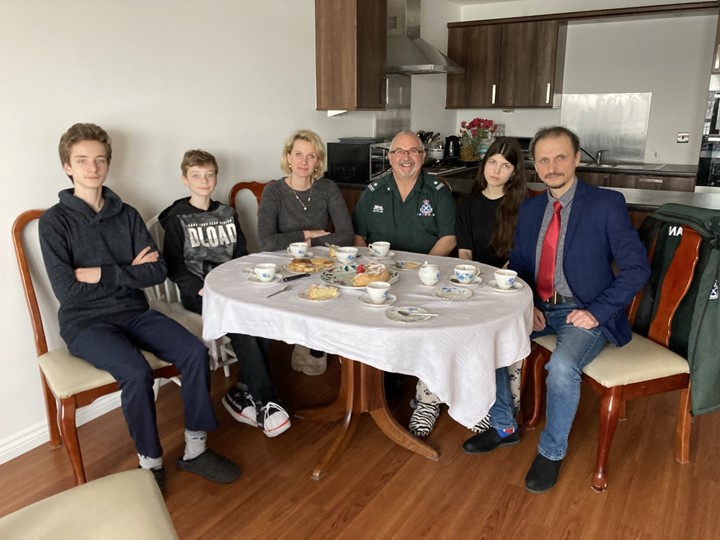 Ricky Laird with Ukraine family