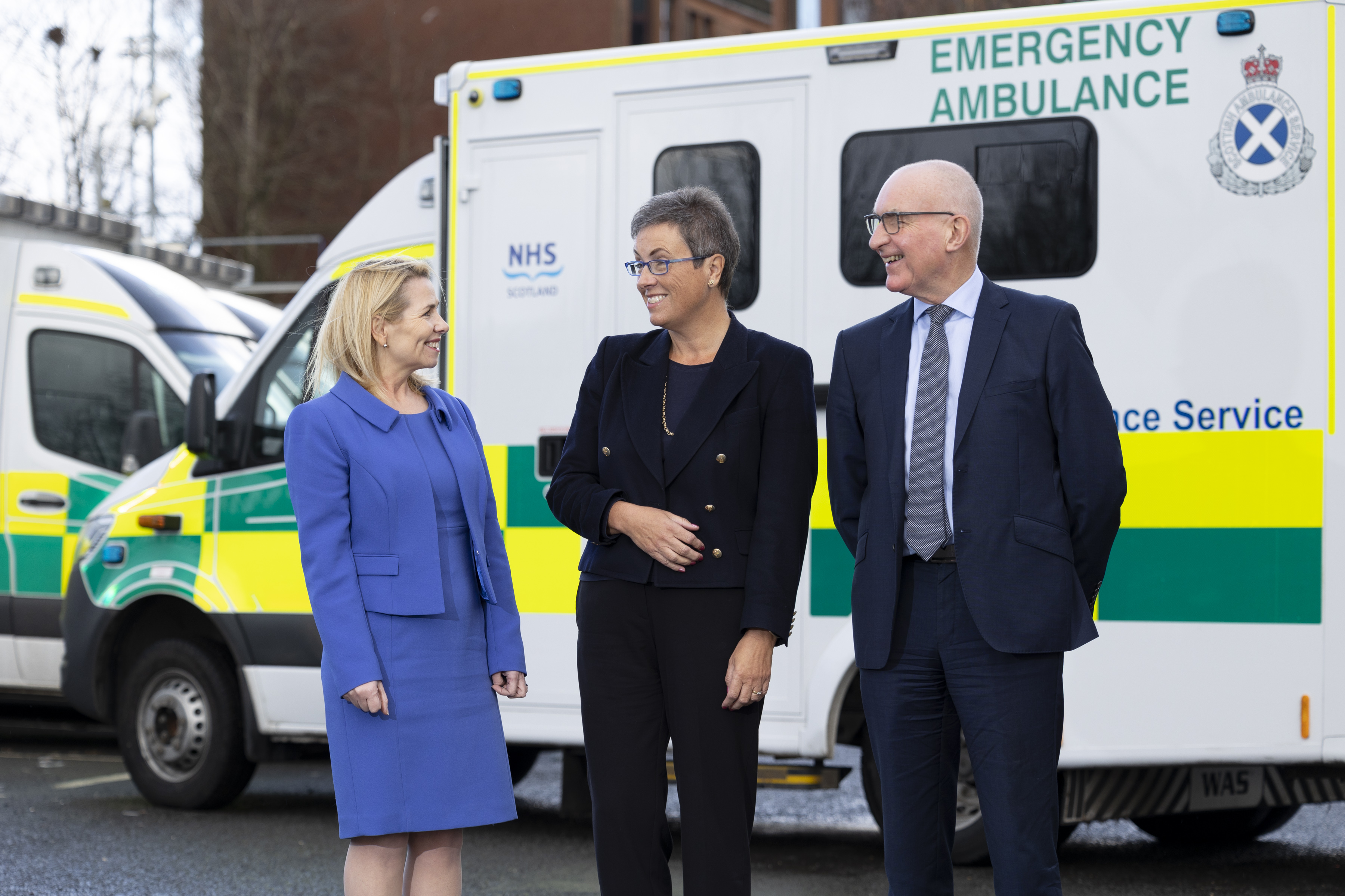 Pauline Howie, Professor Jill Pell and Tom Steele