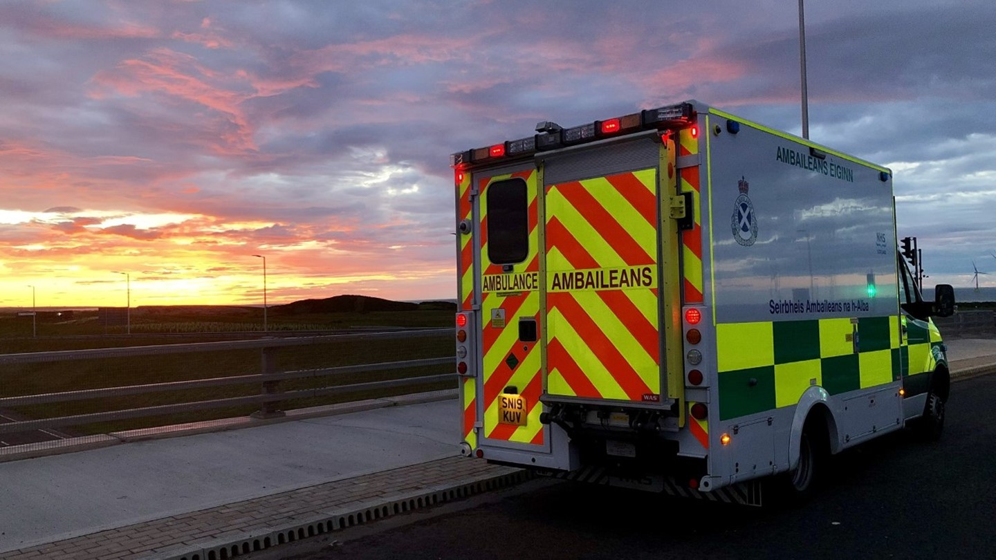 Ambulance in the north of Scotland