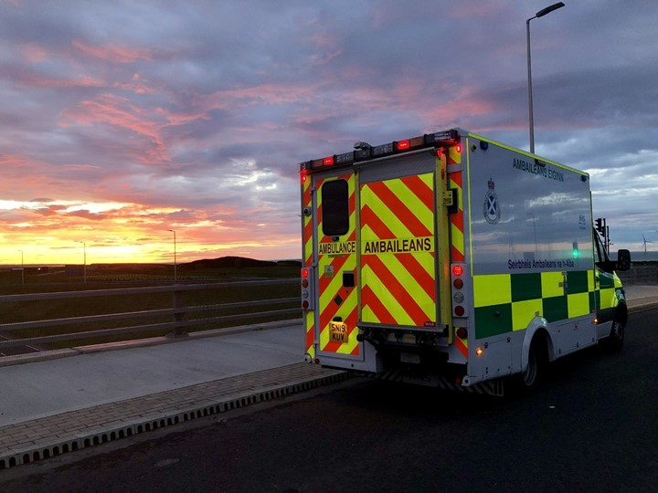 Ambulance in the north of Scotland