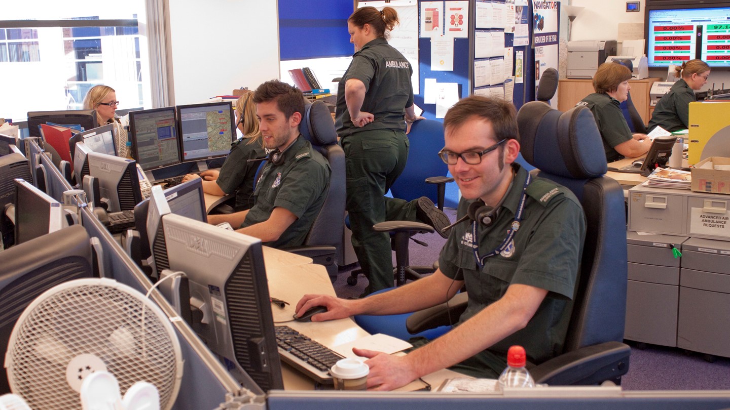 999 Call Takers in a Control room